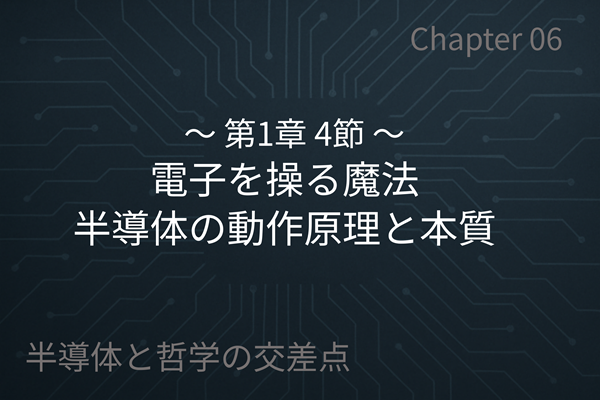 電子を操る魔法 ― 半導体の本質と動作原理